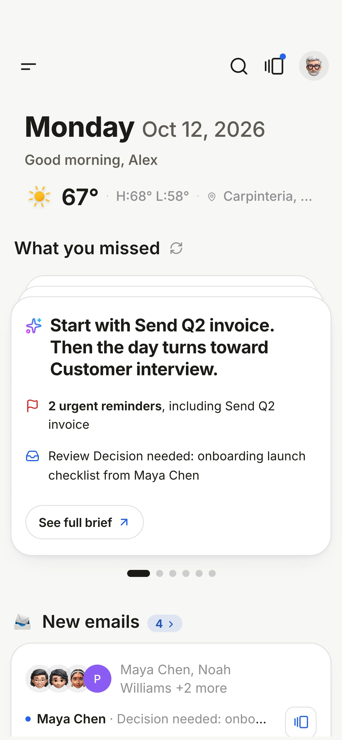 The daily brief on iPhone